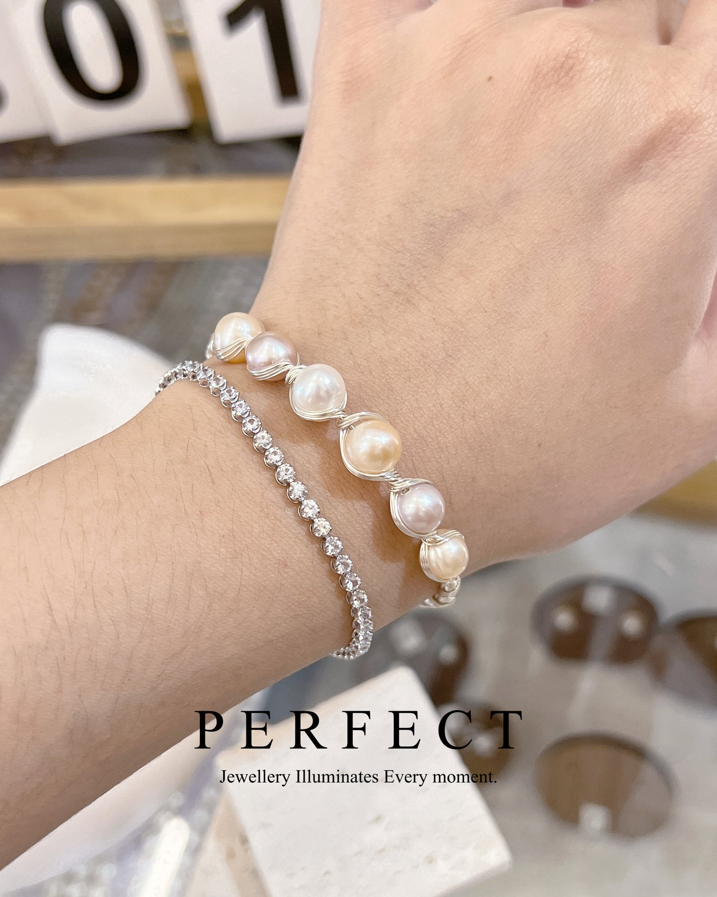 ✨Candy Freshwater Pearl Handmade Bracelet｜淡水糖果🍬珍珠繞線手鐲✨