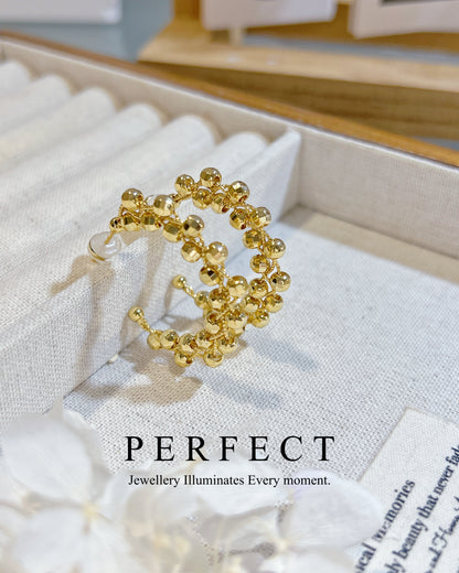 [Sparkle]✨Brass Ear Hoop | 14K注金閃閃歐美耳圈✨