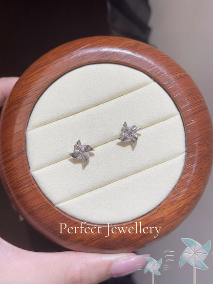 [S925]S925 Silver Earring | 批花小風車S925耳釘