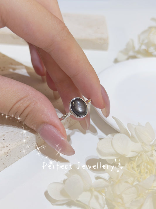 [Brass] Hypersthene Ring🖤金運石竹節戒指✨