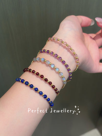 [Brass] Natural Crystal Bangle | 天然水晶手工手鐲