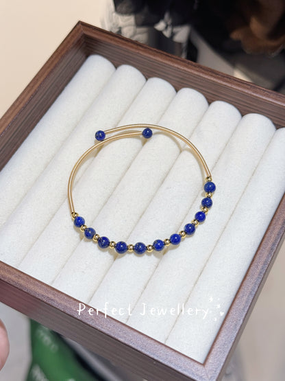 [Brass] Natural Crystal Bangle | 天然水晶手工手鐲