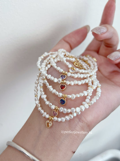 Baroque Freshwater Pearl Bracelet ｜ 淡水巴洛克珍珠愛心手鏈💗✨