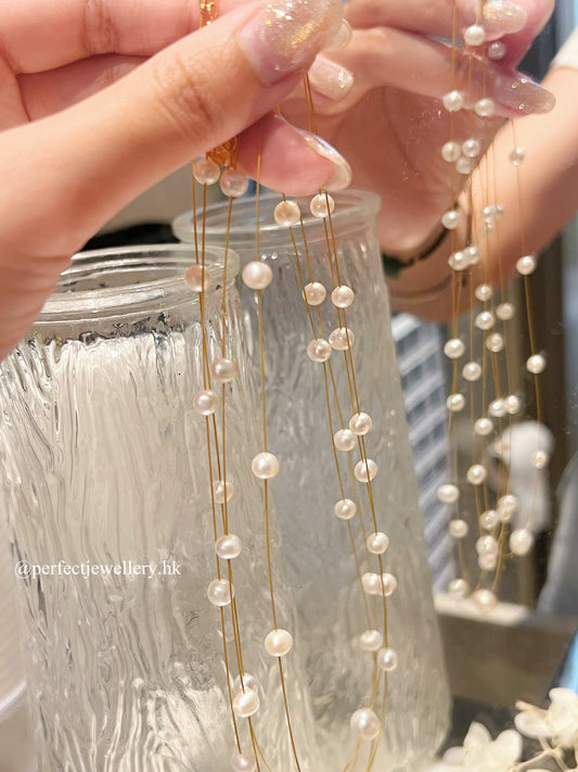 Starry 💫Freshwater Pearl Necklace｜淡水珍珠滿天星頸鏈✨