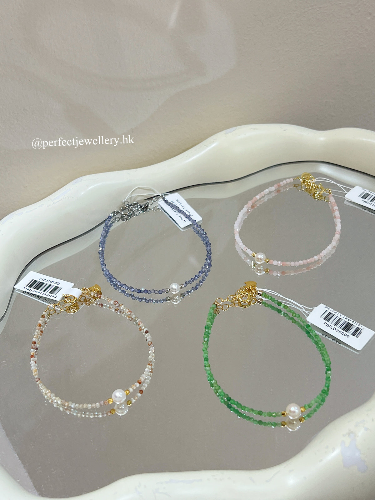 Natural Stone Freshwater Pearl Bracelet ｜天然水晶珍珠手鏈