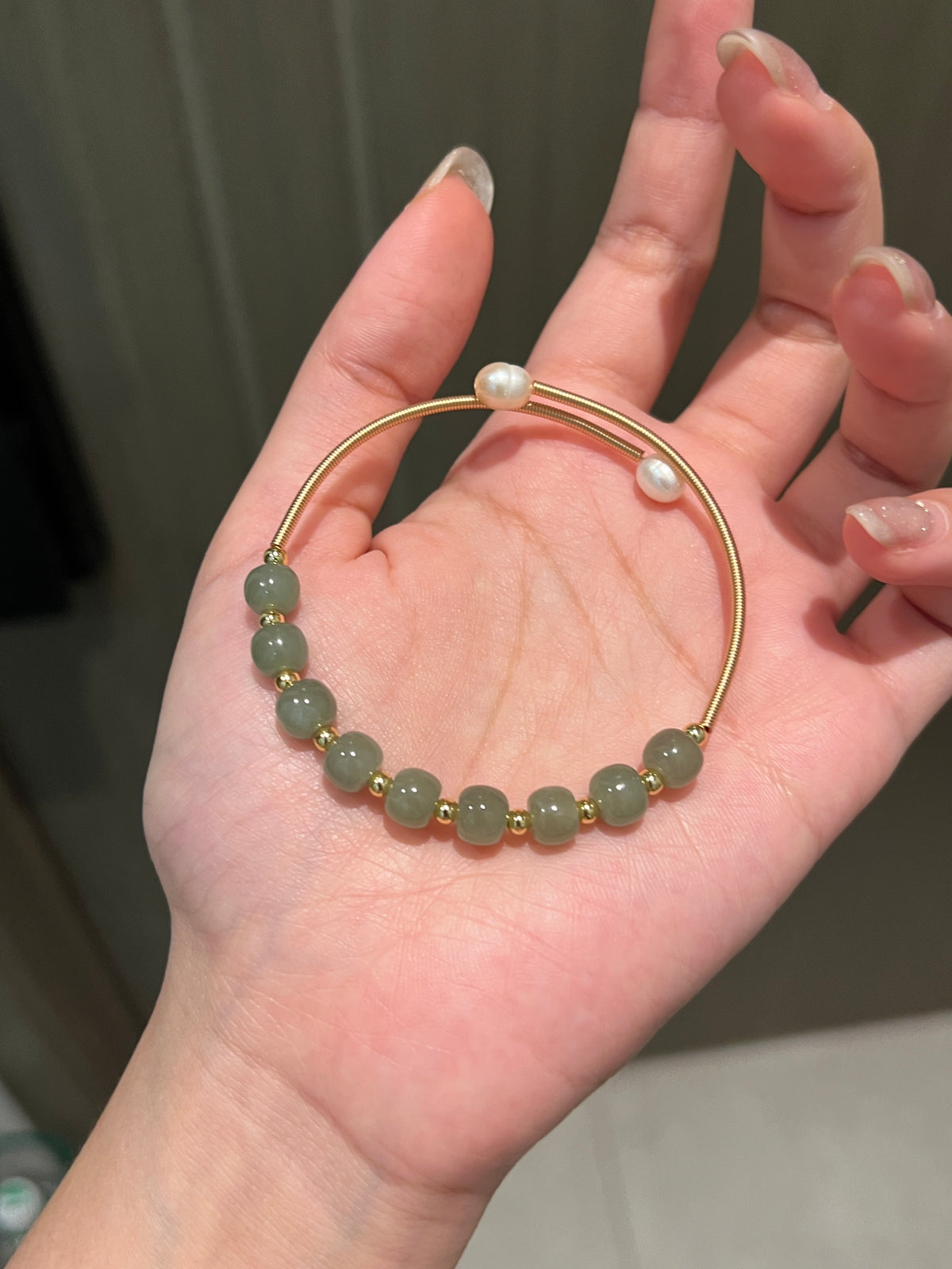 [Brass] Natural Crystal Bangle | 天然水晶手工手鐲