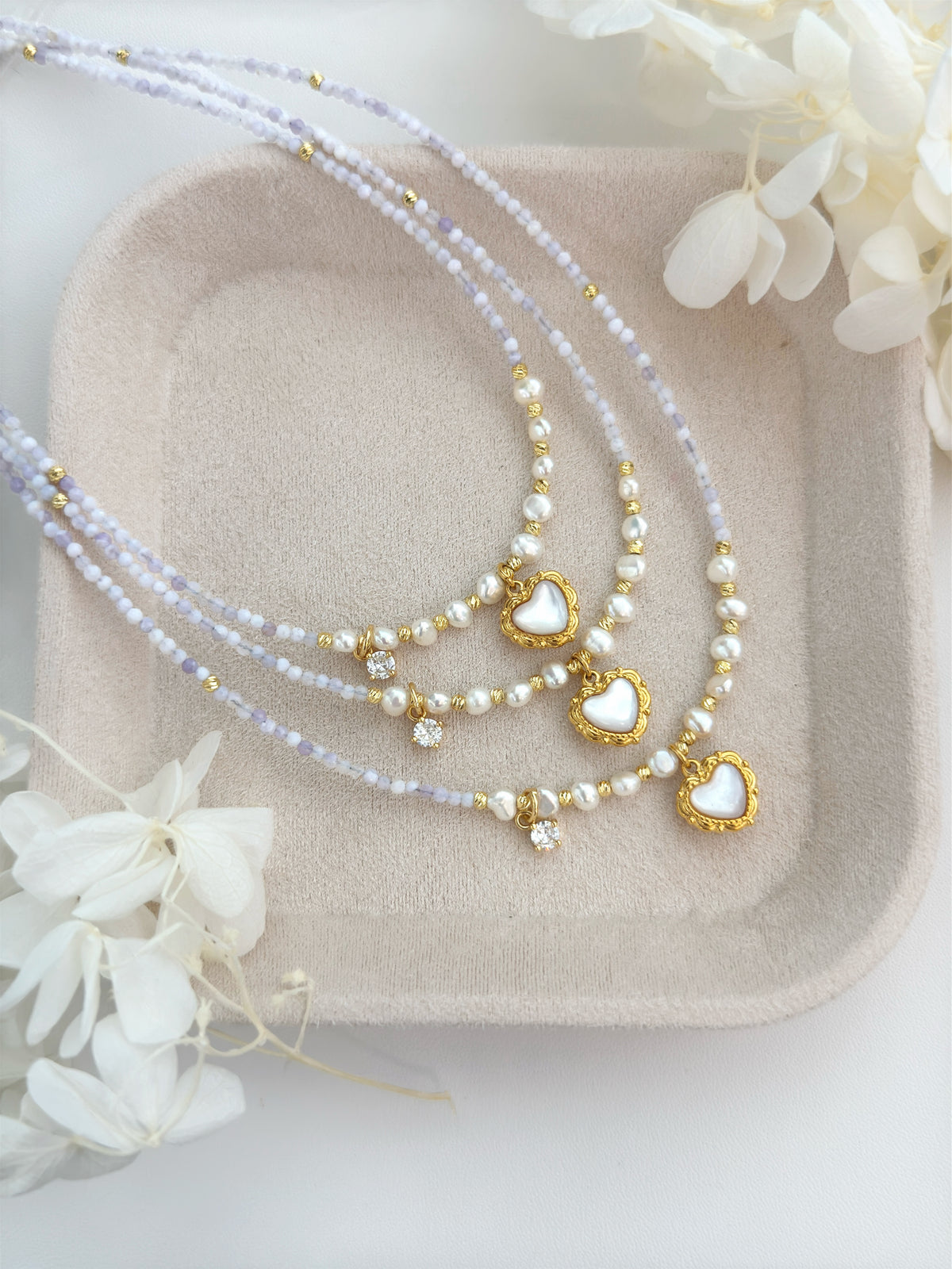 Amethyst & Freshwater Pearl Design Necklace 紫玉晶淡水珍珠設計項鍊