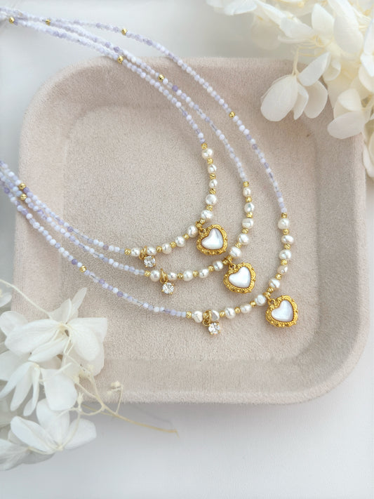 Amethyst & Freshwater Pearl Design Necklace 紫玉晶淡水珍珠設計項鍊