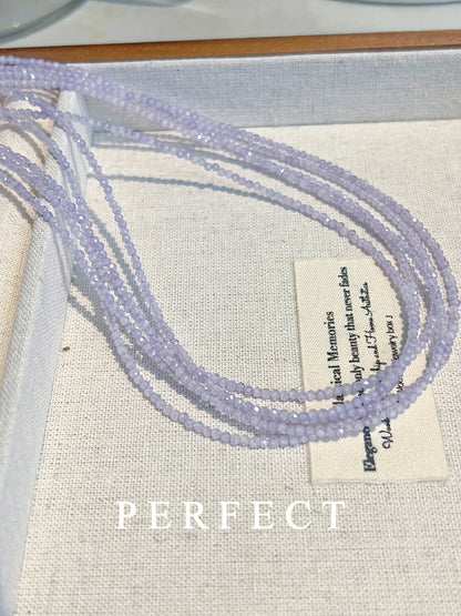 ✨ Purple Zircon Necklace| 粉紫色鋯石頸鏈