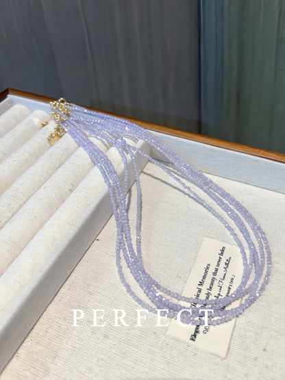 ✨ Purple Zircon Necklace| 粉紫色鋯石頸鏈