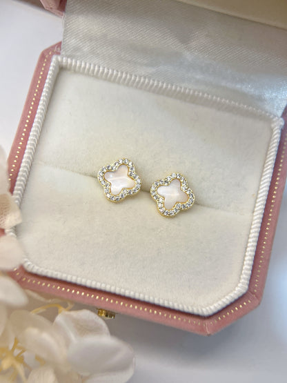 ✨MOP Clover Earrings｜母貝四葉草🍀耳釘✨