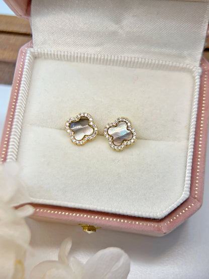 ✨MOP Clover Earrings｜母貝四葉草🍀耳釘✨