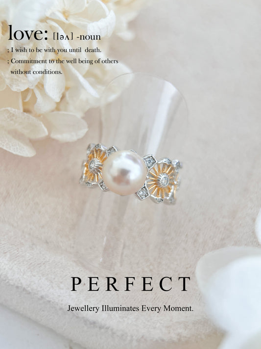 8-8.5mm Japanese Akoya S925 Ring | 日本Akoya 珍珠義大利工藝戒指✨