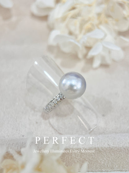 11.4mm South Sea White Pearl S925 Ring | 藍血澳白戒指