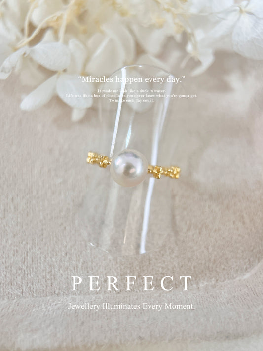 Japanese Akoya S925 Fairy Ring |日本Akoya珍珠仙女滿天星戒指