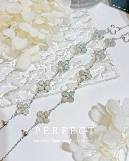 ✨Opal🌈 Clover Brass Bracelet |天然澳寶四葉草🍀手鏈✨