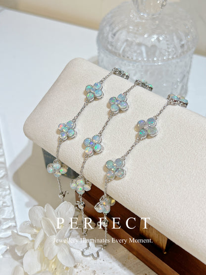 ✨Opal🌈 Clover Brass Bracelet |天然澳寶四葉草🍀手鏈✨