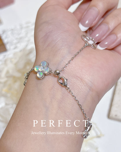 ✨Opal🌈 Clover Brass Bracelet |天然澳寶四葉草🍀手鏈✨