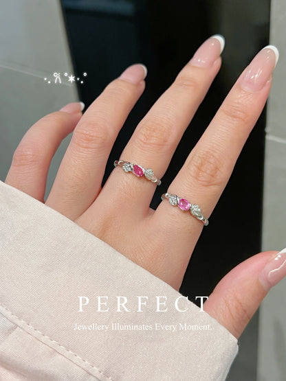 0.35ct Hot Pink Sapphire S925 Ring | 熱粉藍寶石戒指