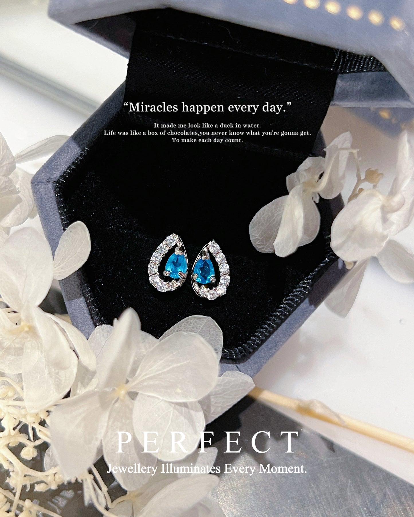 ✨0.5ct Apatite S925 Earrings 💧| 藍磷灰水滴耳釘✨🧊