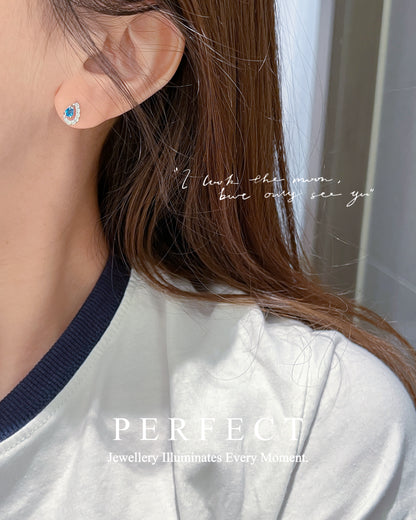 ✨0.5ct Apatite S925 Earrings 💧| 藍磷灰水滴耳釘✨🧊