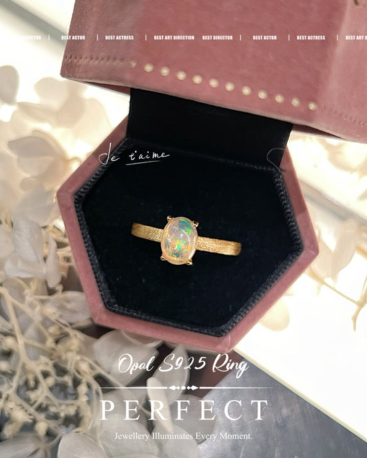 ✨Opal S925 Ring | 澳寶磨砂四爪戒指✨
