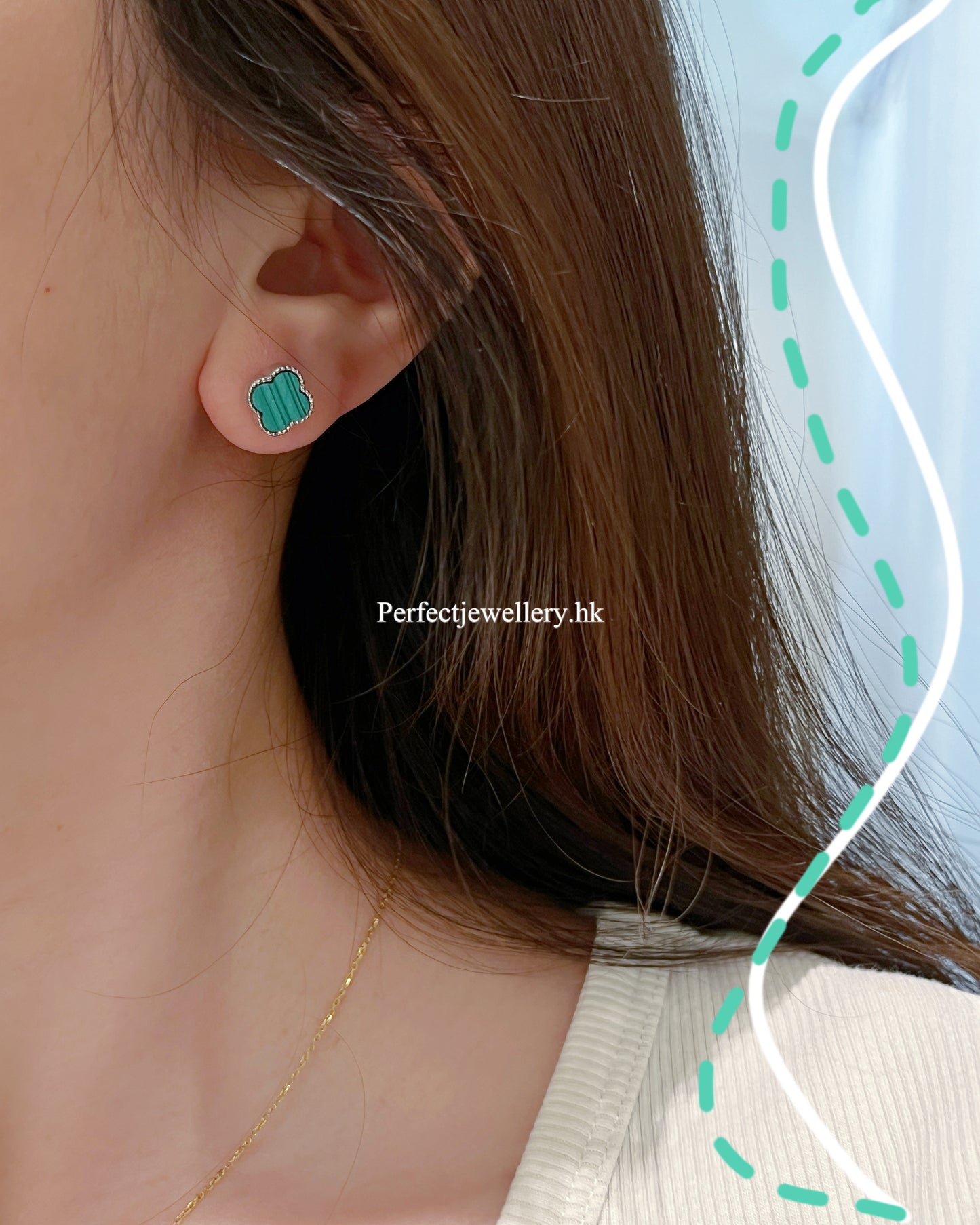 ✨💚Malachite Earrings | 🍀孔雀石四葉草耳釘✨