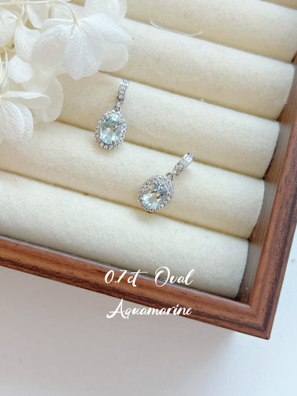 Aquamarine Versatile S925 Pendant | 海藍寶萬用扣吊墜