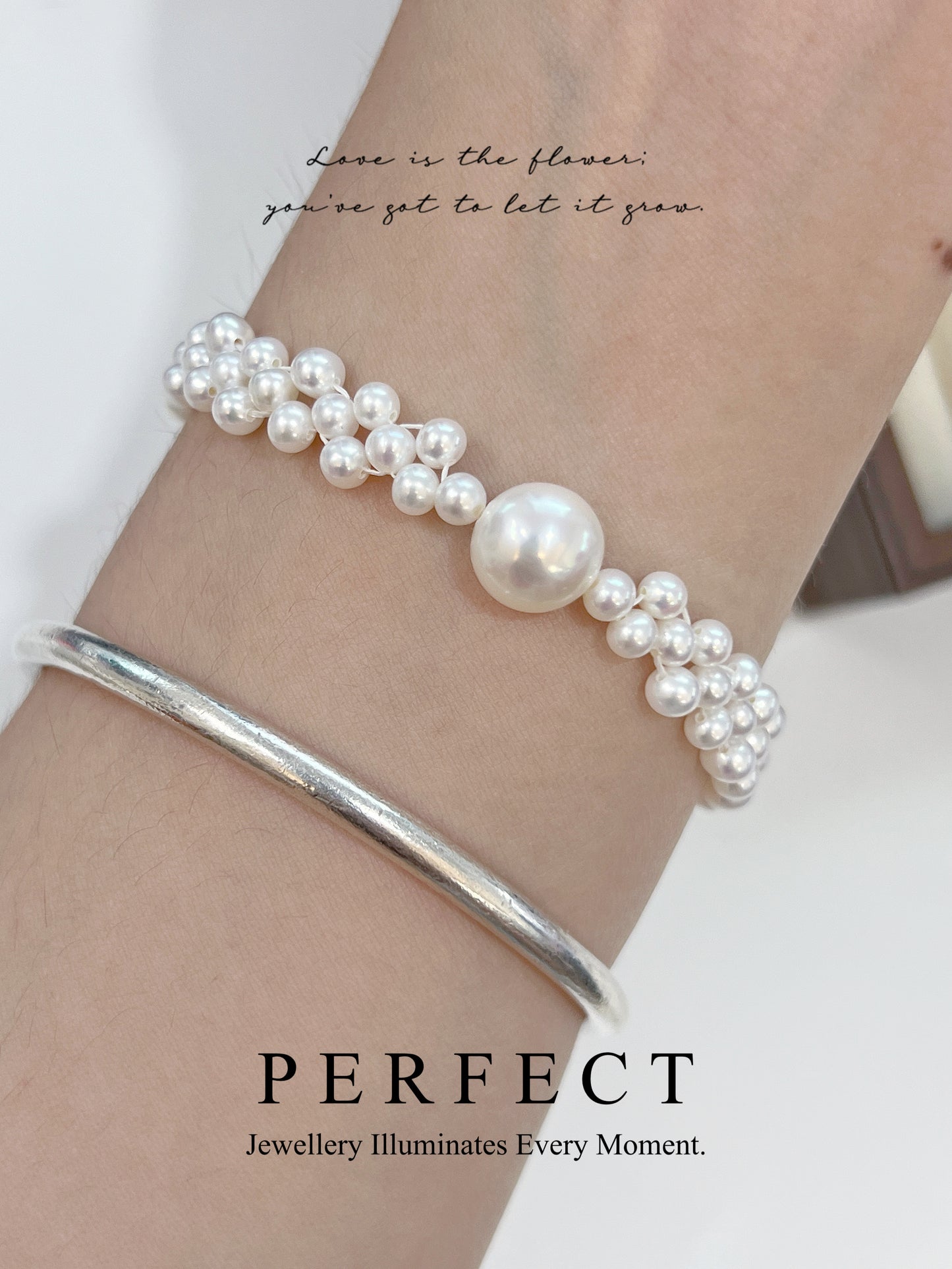 Freshwater Pearl Lace Bracelet | 淡水珍珠蕾絲編織手鏈