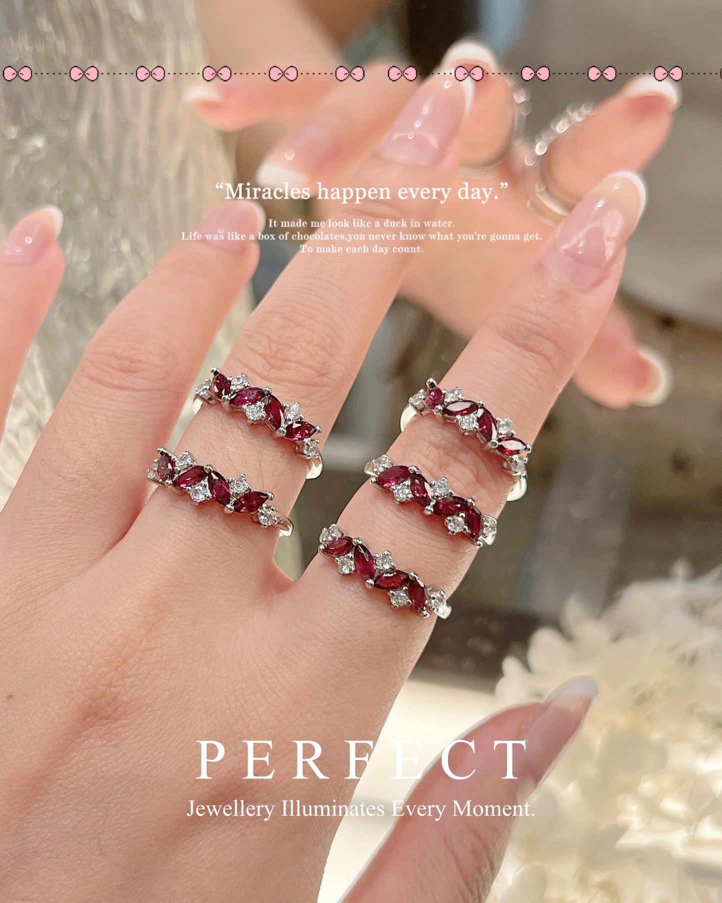 ✨Purple Garnet Marquise Brass Ring💜紫牙烏石榴馬眼排戒✨