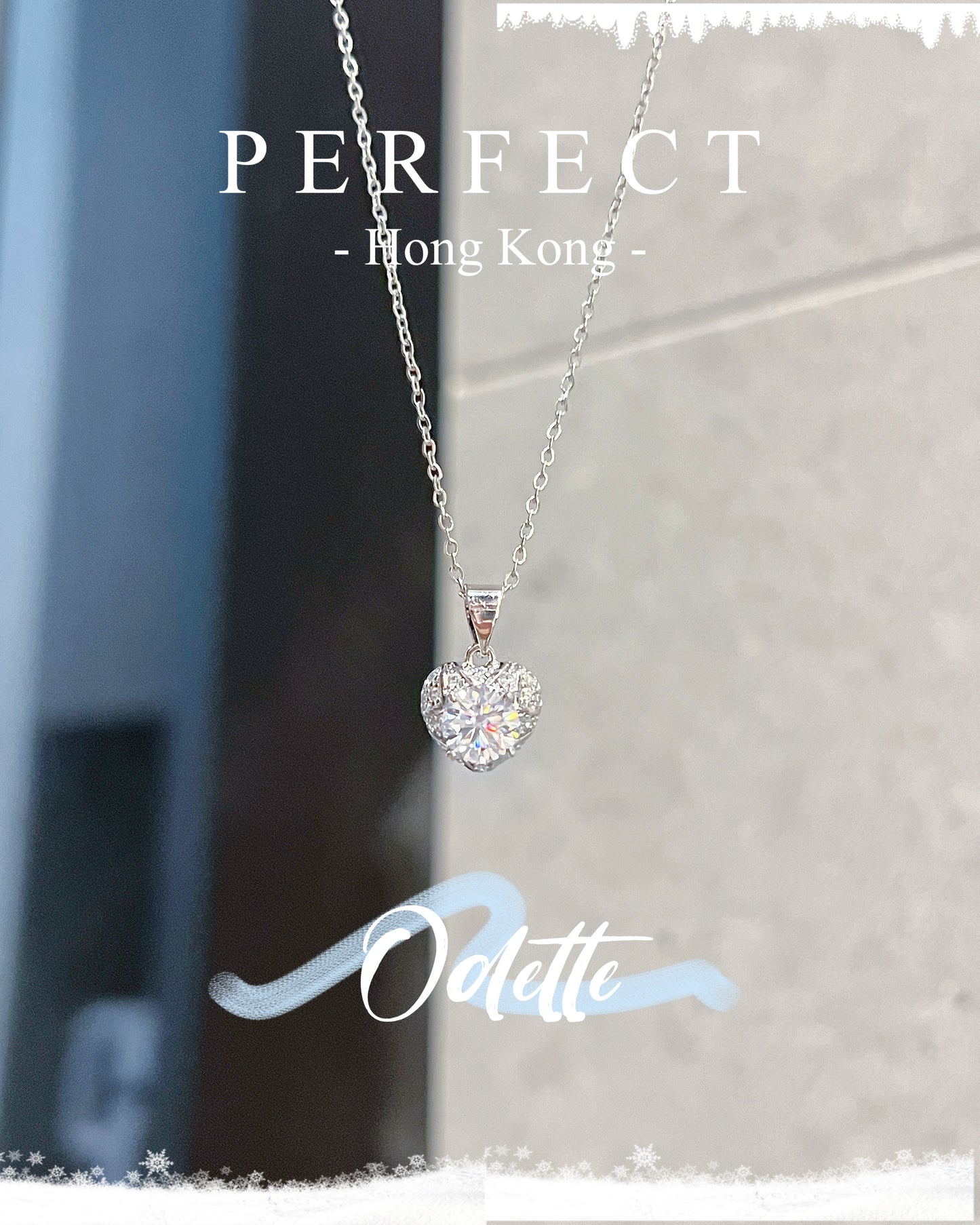 Odette❄️ 1ct Moissanite Heart Necklace | 莫桑愛心🩵頸鏈