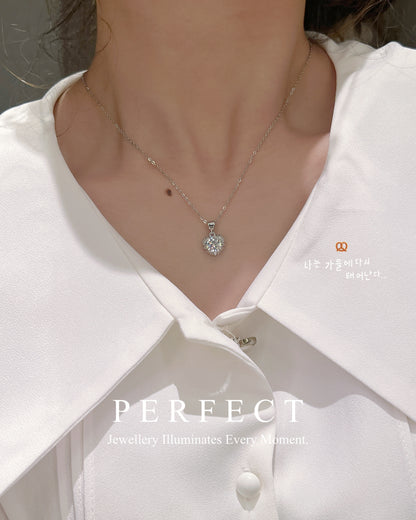 Odette❄️ 1ct Moissanite Heart Necklace | 莫桑愛心🩵頸鏈