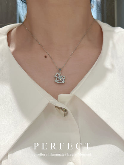 Adore❄️ 1ct Moissanite Necklace | 莫桑木馬🎠頸鏈✨