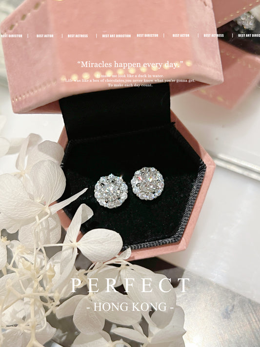 1ct Moissanite Brass Earrings | 1卡莫桑石太陽花🌻耳釘