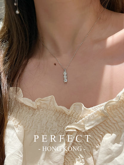 1.5ct Moissanite Balance Brass Necklace | 1.5卡莫桑石平衡木頸鏈