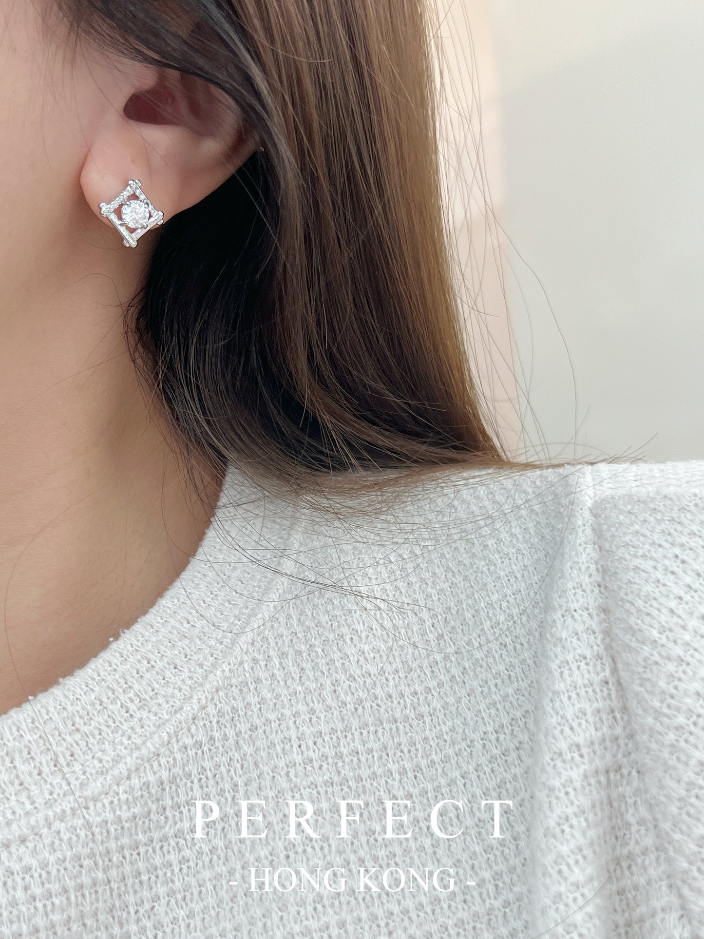 ✨1ct Moissanite Princess Earring | 莫桑方形耳釘✨💠