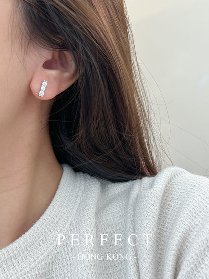 [Brass] 1.8ct Moissanite Balance Earrings✨莫桑平衡木耳釘
