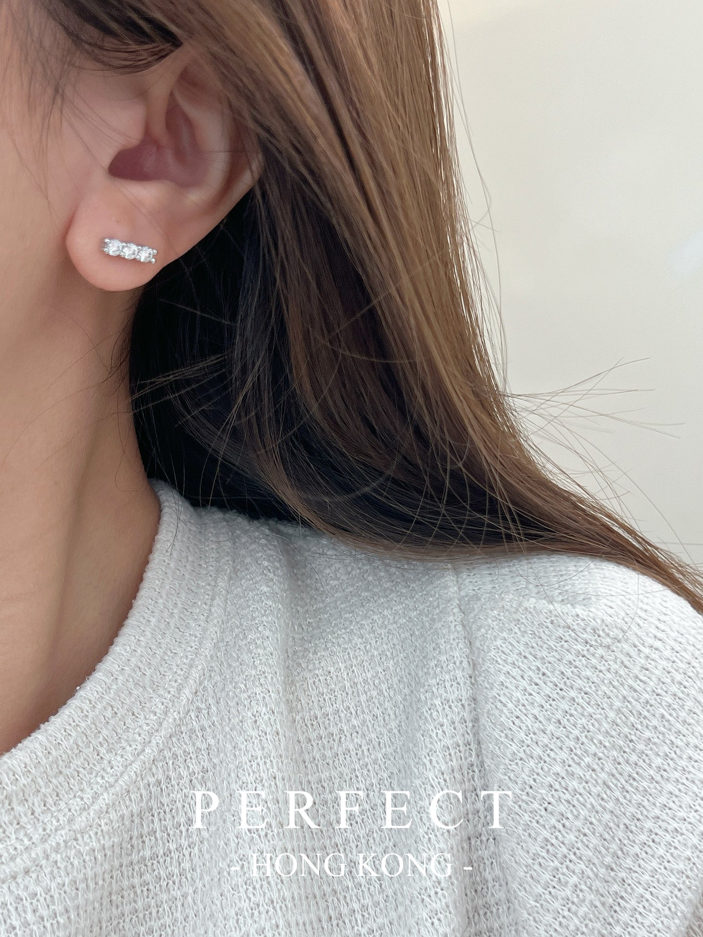 [Brass] 1.8ct Moissanite Balance Earrings✨莫桑平衡木耳釘