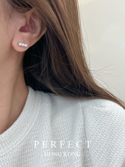 [Brass] 1.8ct Moissanite Balance Earrings✨莫桑平衡木耳釘