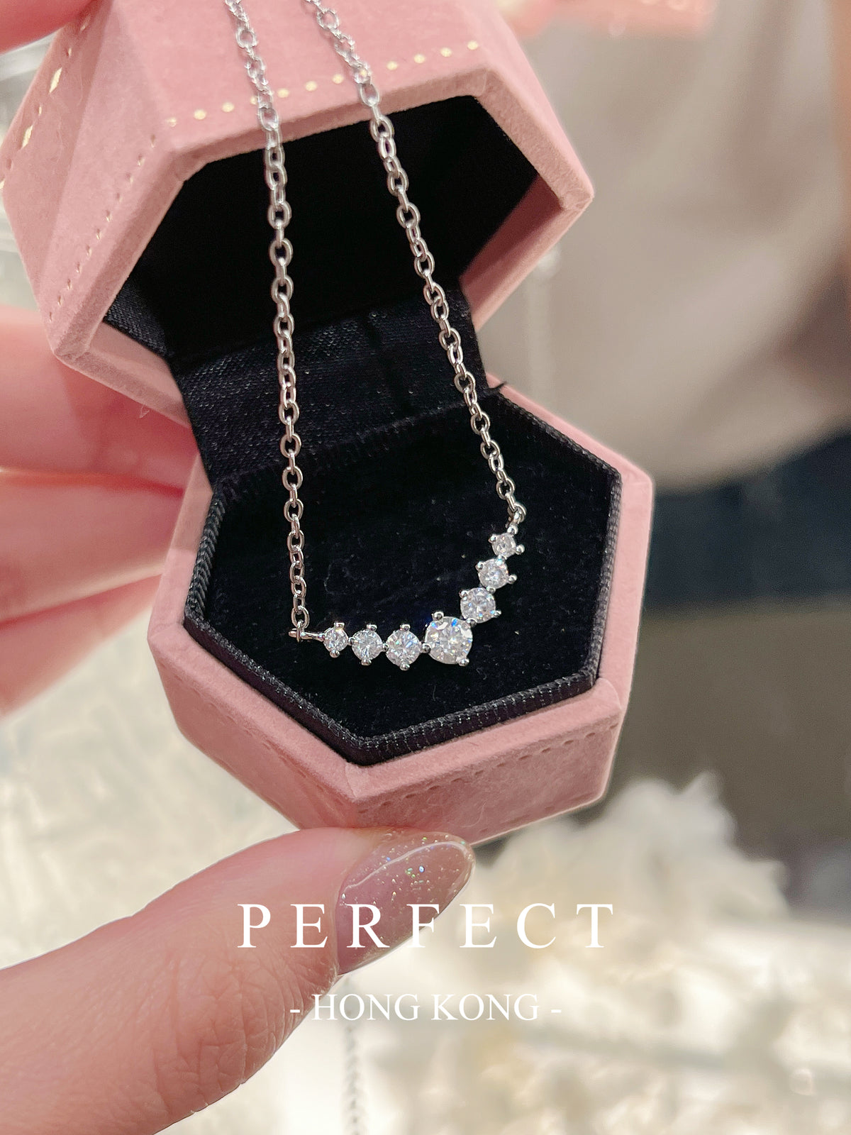 [Brass] 1ct Moissanite Smile Necklace✨莫桑微笑頸鏈