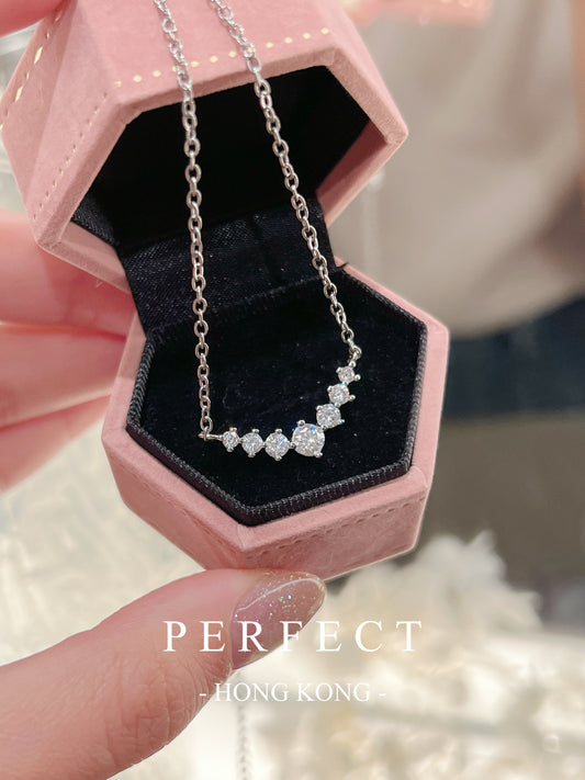 [Brass] 1ct Moissanite Smile Necklace✨莫桑微笑頸鏈