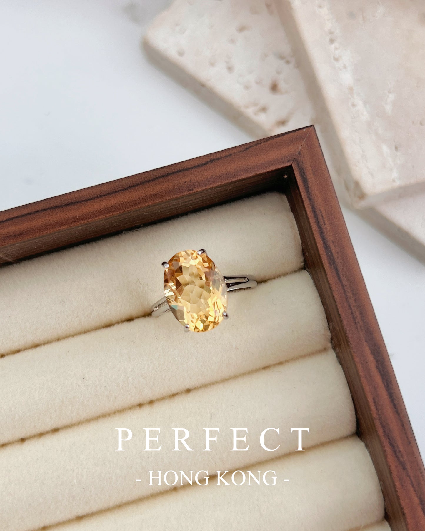 5ct Citrine Solitary S925 Ring |黃水晶橢圓四爪戒指✨💛
