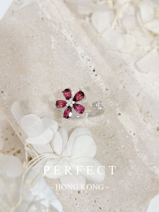 1ct Garnet S925 Ring |紫石榴花花🌸戒指✨💜