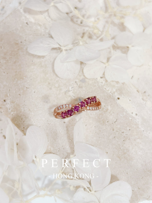 0.6ct Purple Garnet S925 RIng | 紫石榴交叉戒指✨💜
