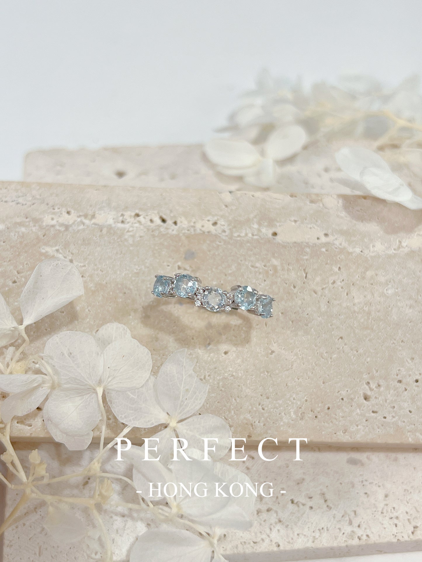 1ct 🧊Aquamarine S925 Ring | 海藍寶不規則排戒🩵✨