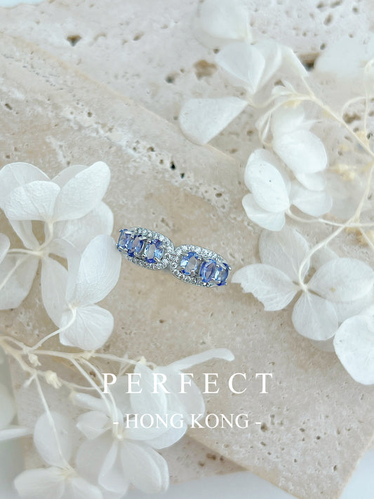 Tanzanite S925 Ring | 坦桑石排戒💜✨