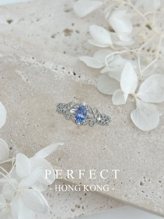 0.7ct Tanzanite S925 Ring | 坦桑石蕾絲戒指💜✨