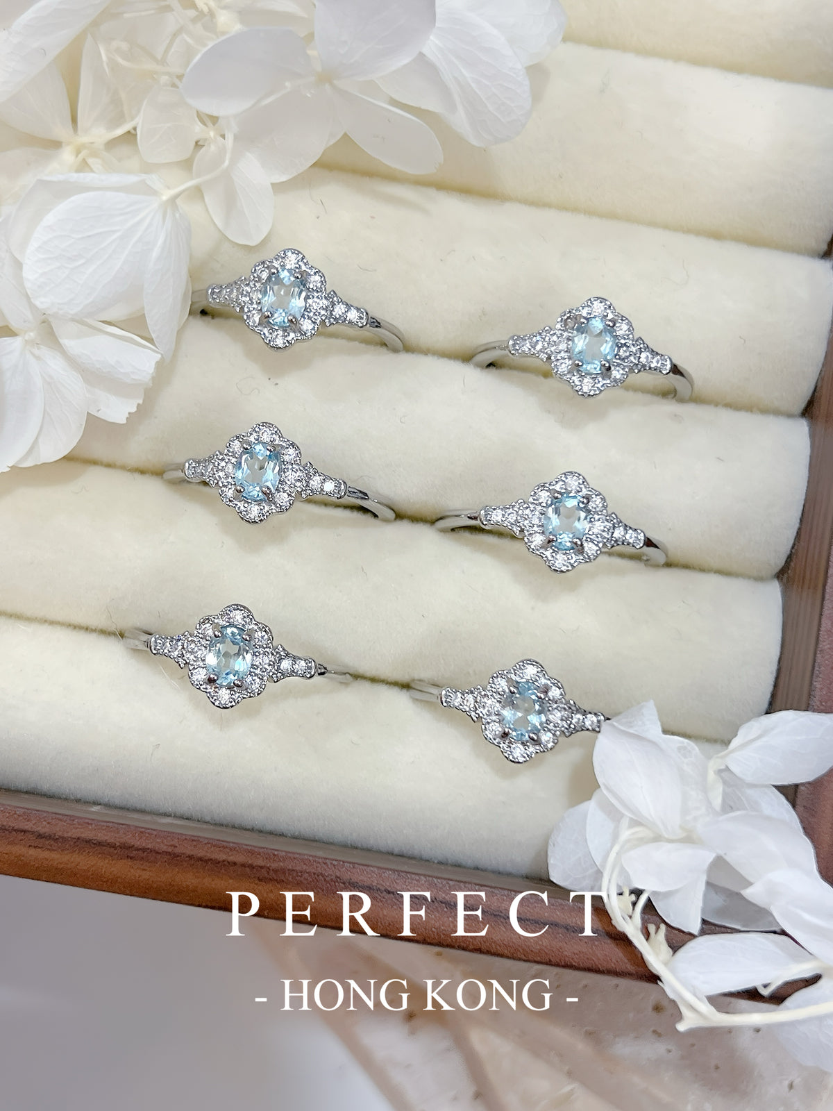 0.5ct Sky Blue Topaz Brass Ring | 天空藍托帕石戒指 🩵✨