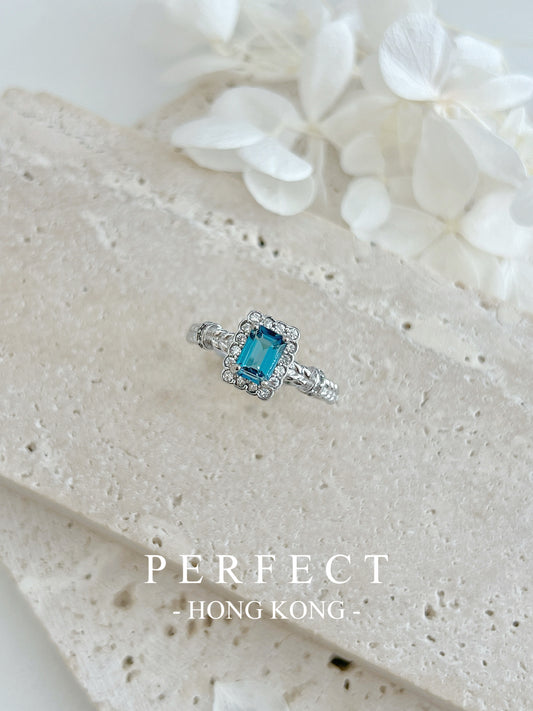 0.7ct London Blue Topaz S925 Ring | 倫敦藍托帕石麻花戒指💙✨