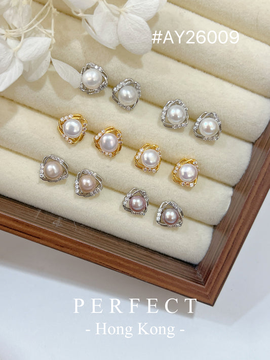 6-6.5mm Freshwater Pearl Earrings | 淡水珍珠星軌耳釘✨